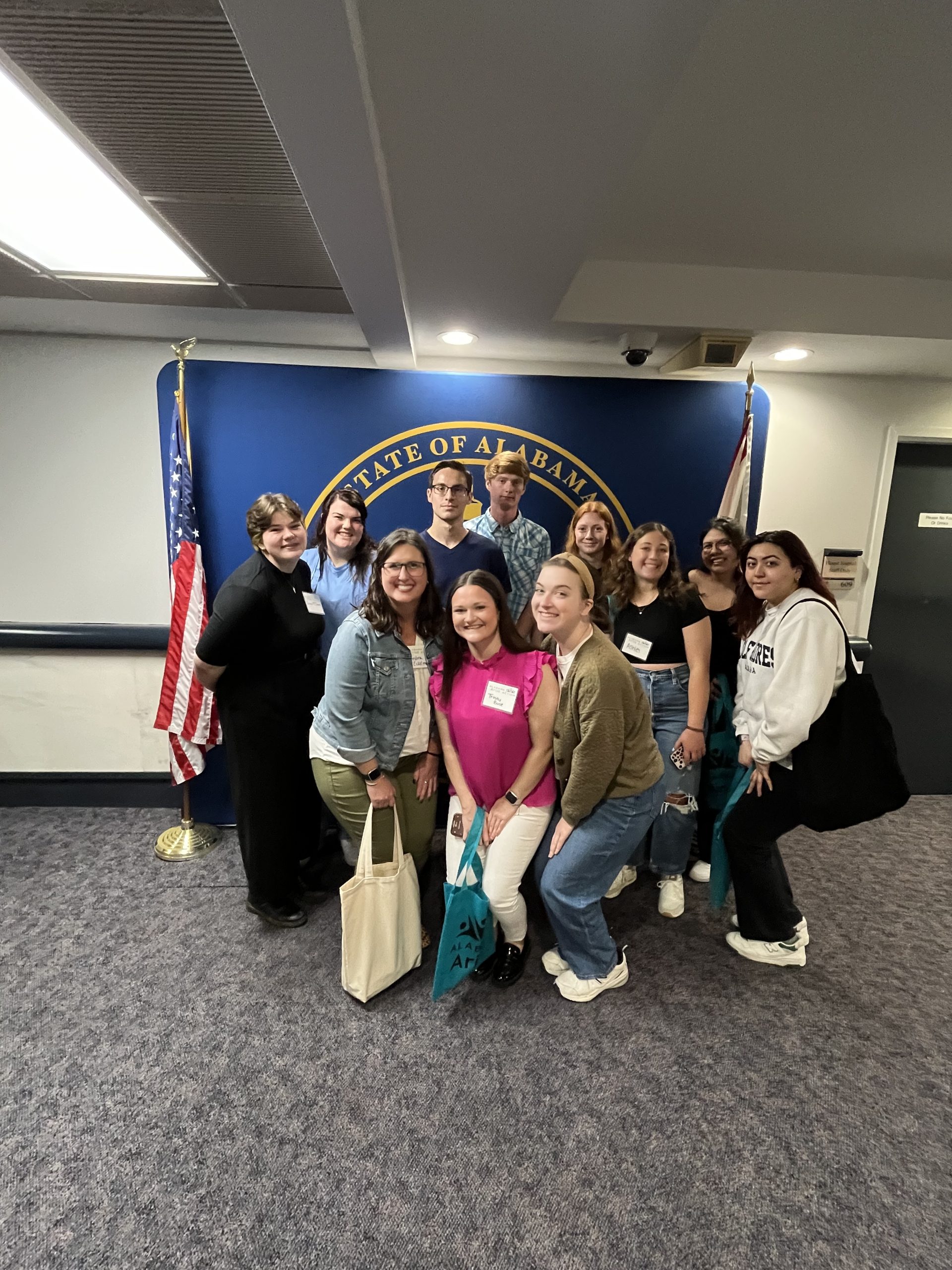 Dr. Eckelman's Introduction to Political Science students at the Alabama State House.