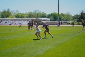 Lacrosse players during match