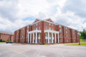 New Hall view from parking lot