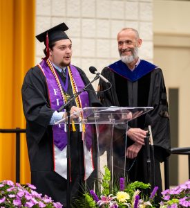 SGA President Caleb Jernigan and Dr. Clark Hultquist