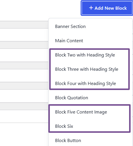 Block Heading Styles
