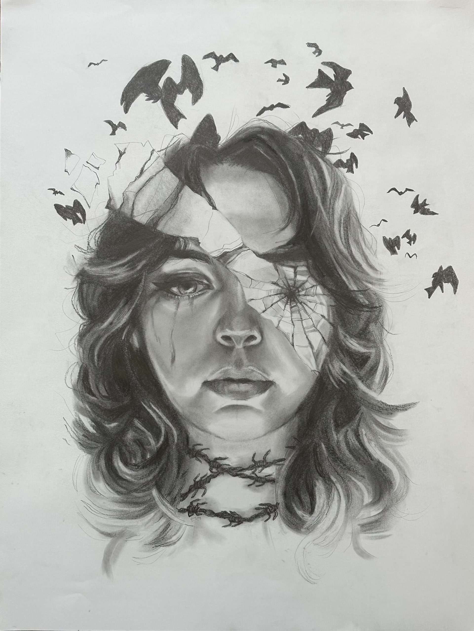 student work in Joe Bennett's Drawing class