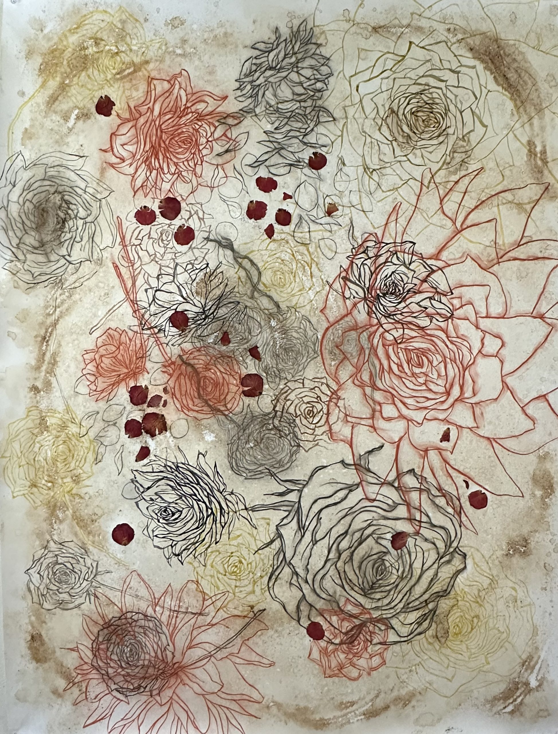 student work in Joe Bennett's Drawing class