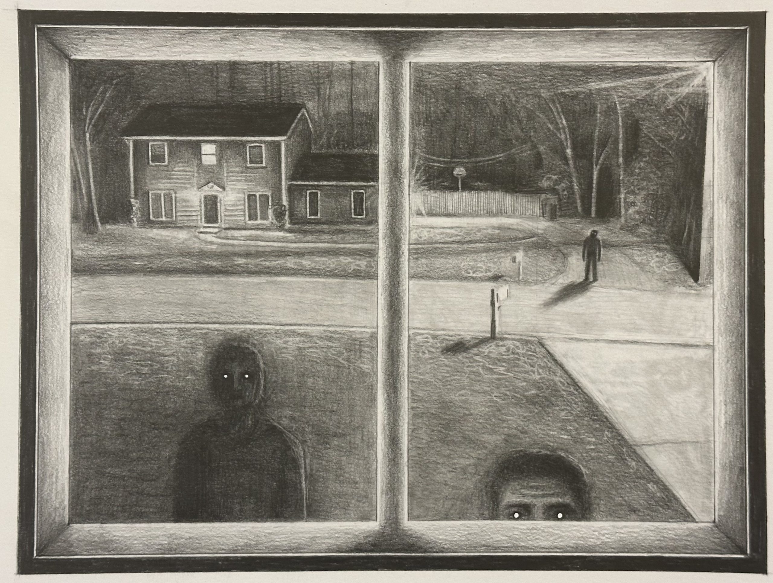 student work in Joe Bennett's Drawing class