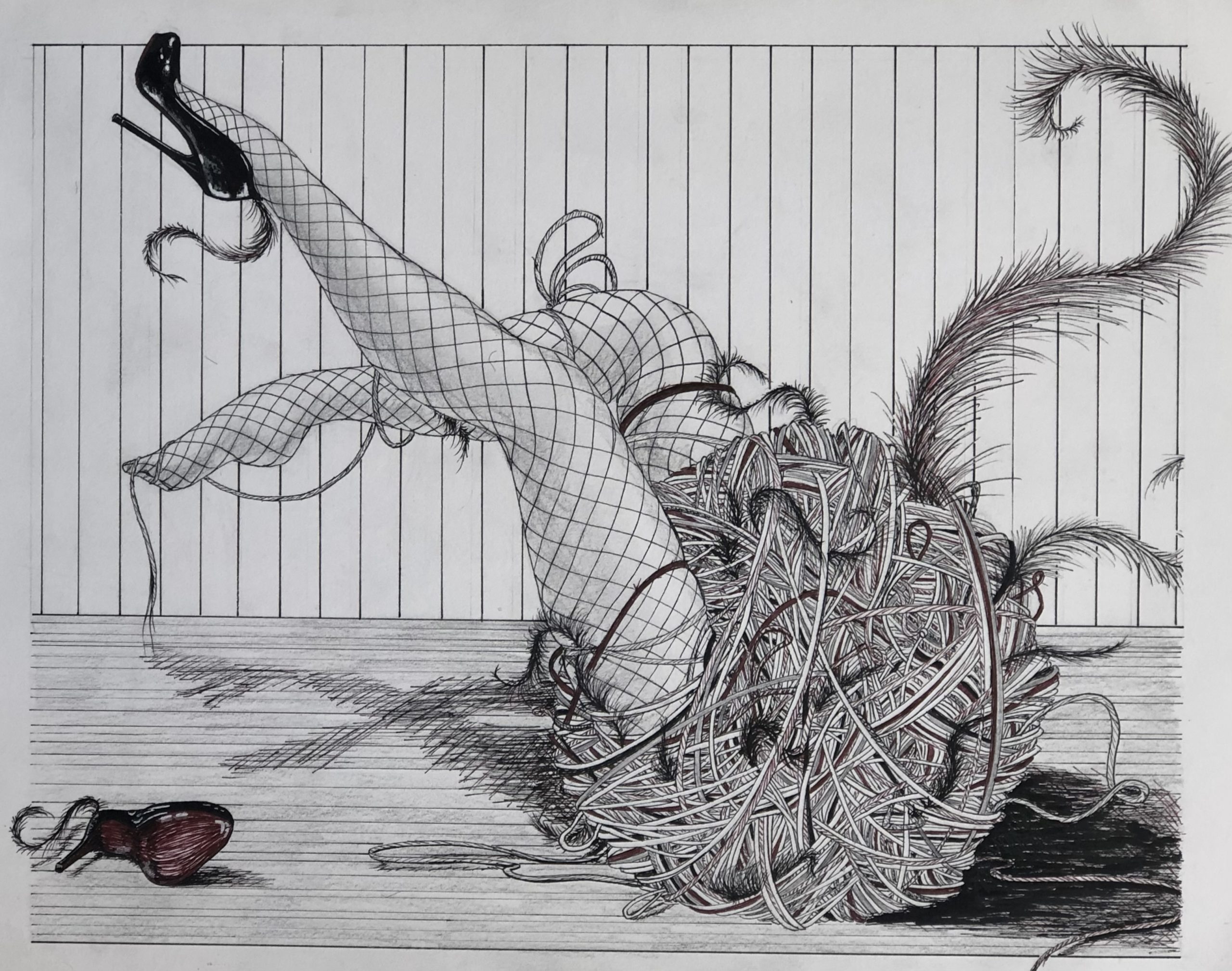 student work in Joe Bennett's Drawing class