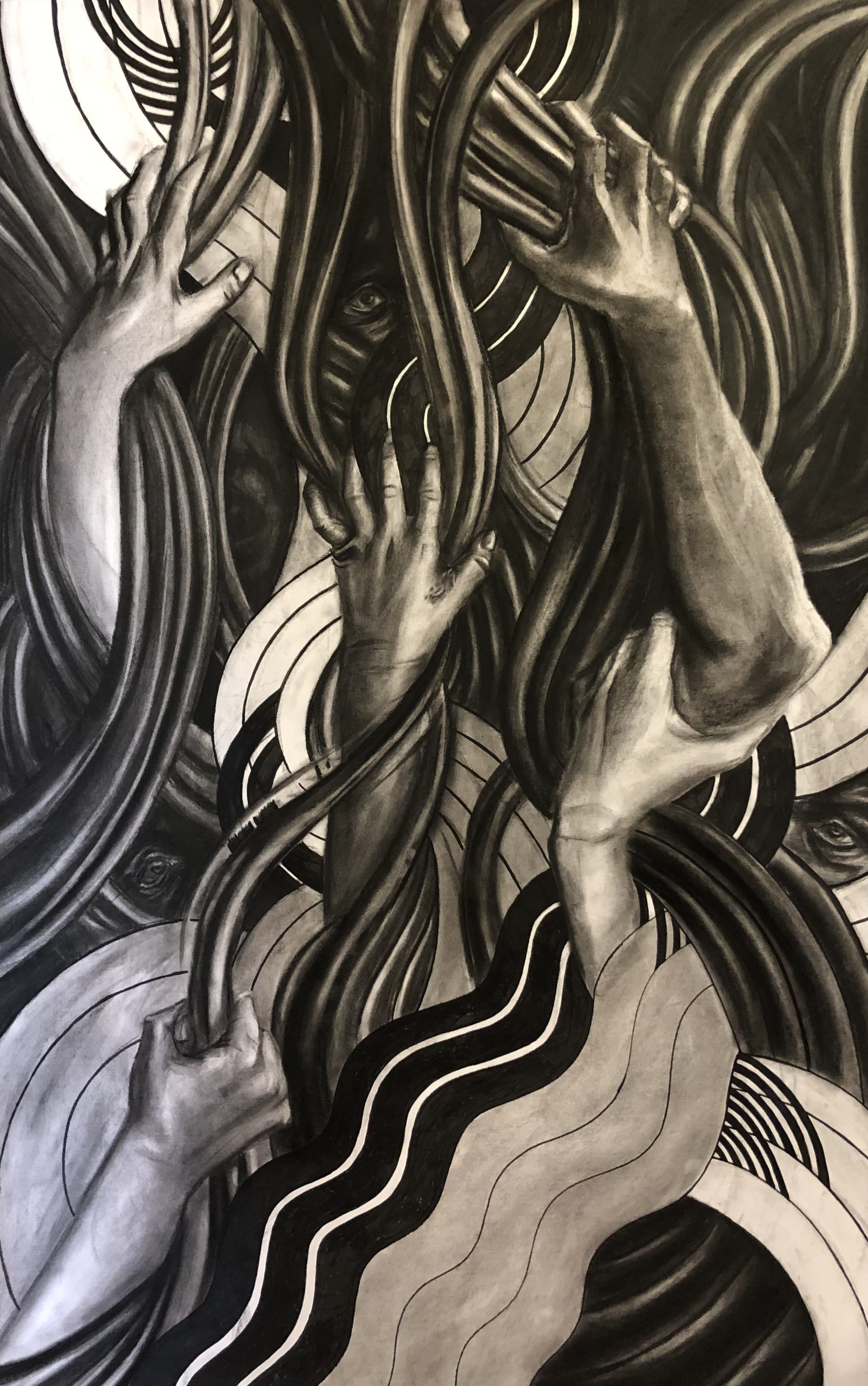 student work in Joe Bennett's Drawing class