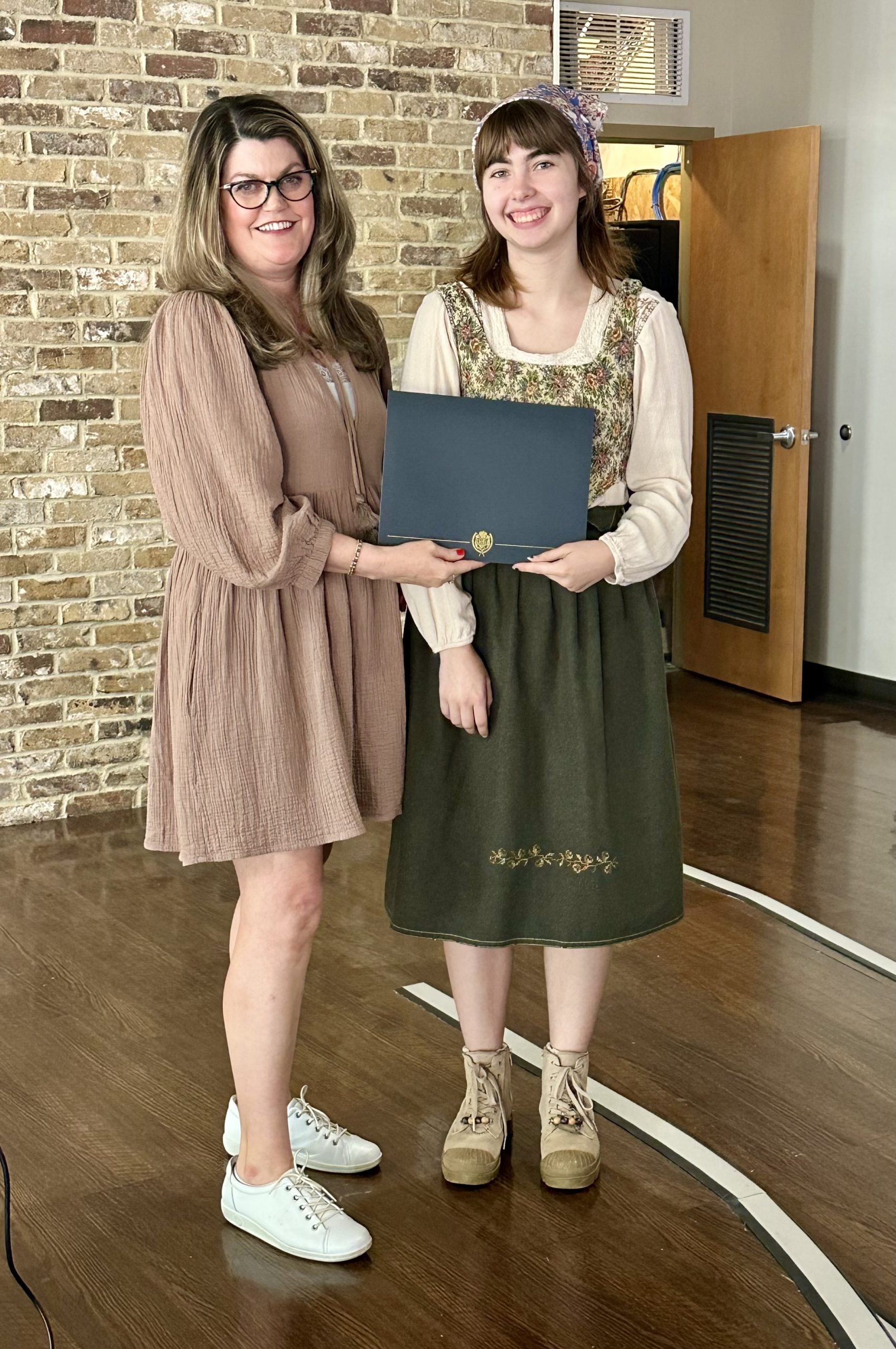 2026 Hazel Award Drawing winner - Misty Bennett and Stella Duren