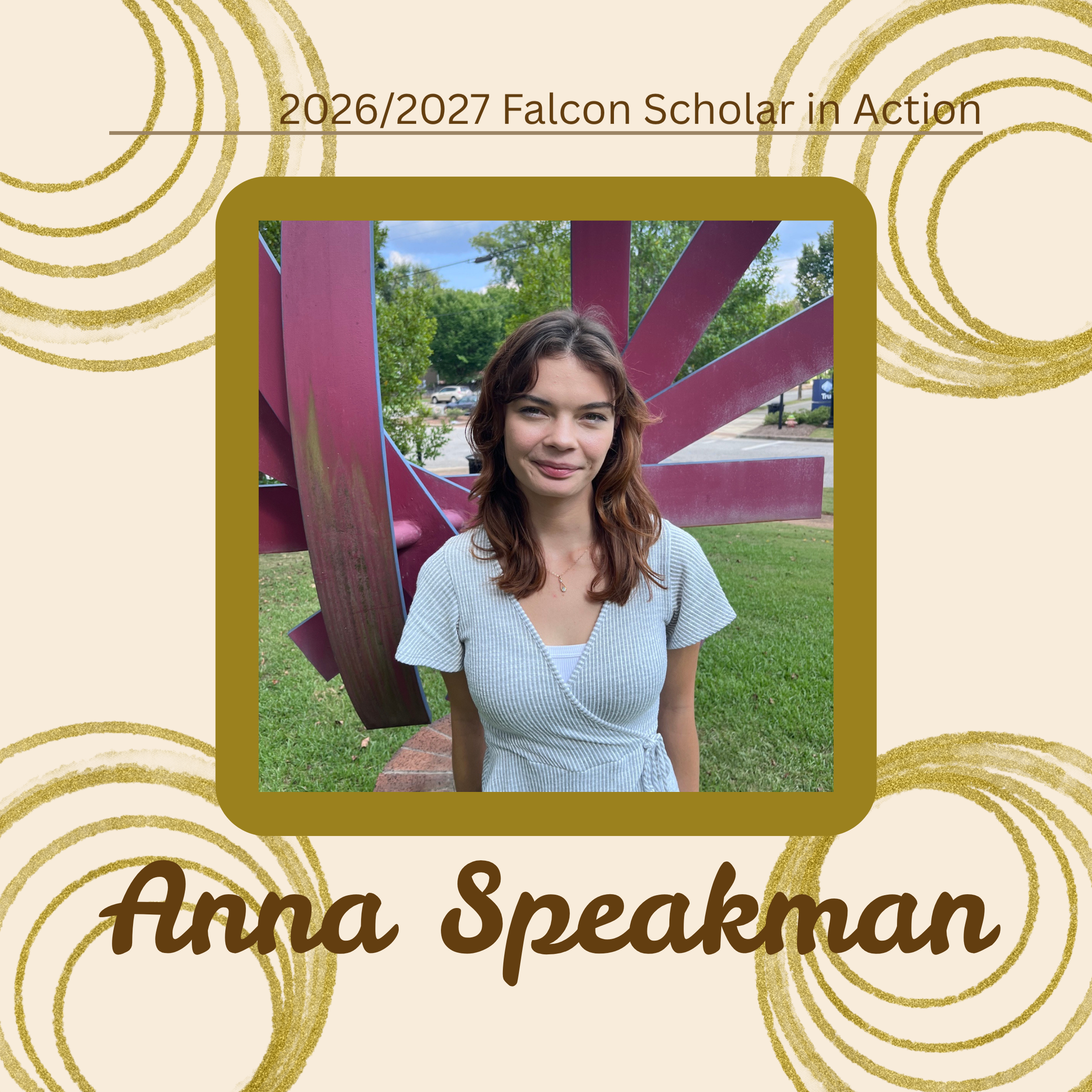 Anna Speakman, 2026-2027 FSIA